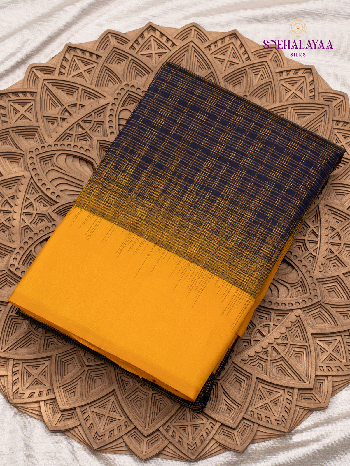 Navy Blue Kanjivaram Silk Saree